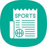 Sports News Glyph Curve Icon vector