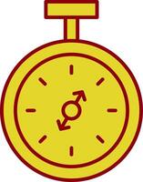 Pocket Watch Line Two Color Icon vector