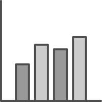 Bar Chart Fillay Icon vector