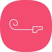 Party Blower Line Curve Icon vector