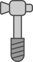 martillo relleno icono vector