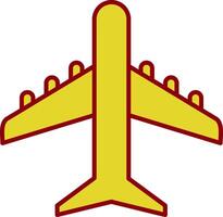 Plane Fillay Icon vector