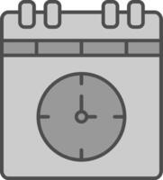 fecha límite relleno icono vector