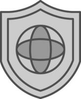 Protected Network Fillay Icon vector