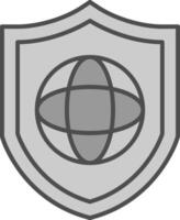 Protected Network Fillay Icon vector