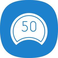 Speed Limit Glyph Curve Icon vector
