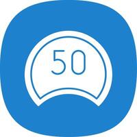 Speed Limit Glyph Curve Icon vector