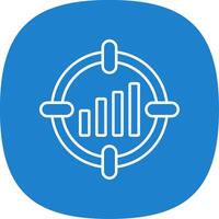 Target Line Curve Icon vector