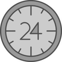 24 Hours Fillay Icon vector