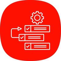 Backlog Line Curve Icon vector