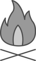 Fire Line Two Color Icon vector