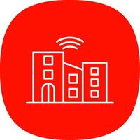 Smart City Line Curve Icon vector