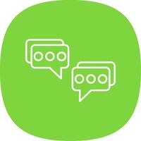 Chat Line Curve Icon vector