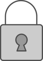 Lock Fillay Icon vector