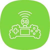 Game Line Curve Icon vector