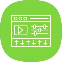 Editor Line Curve Icon vector