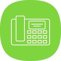 Telephone Line Curve Icon vector