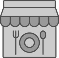 restaurante relleno icono vector