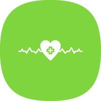 Heartbeat Line Two Color Icon vector