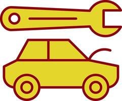 Body Repair Line Two Color Icon vector