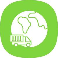 Travel Glyph Curve Icon vector