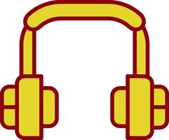 Earphone Line Two Color Icon vector
