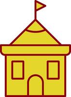 Temple Line Two Color Icon vector