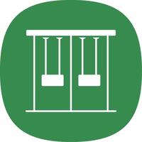 Swing Glyph Curve Icon vector
