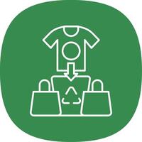 Overconsumption Line Curve Icon vector