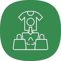 Overconsumption Line Curve Icon vector