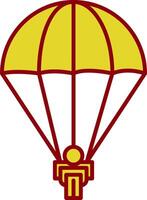 Parachuting Fillay Icon vector