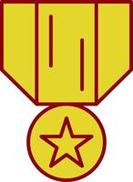 Medal Of Honor Line Circle Icon vector