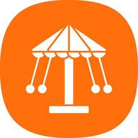 Carousel Cup Glyph Curve Icon vector