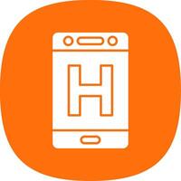 hospital relleno icono vector