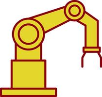 Robotic Arm Line Two Color Icon vector