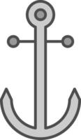 Anchor Fillay Icon vector