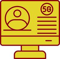 Conference Line Two Color Icon vector