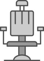 Barber Chair Fillay Icon vector