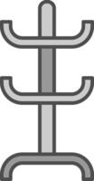 Coat Rack Fillay Icon vector