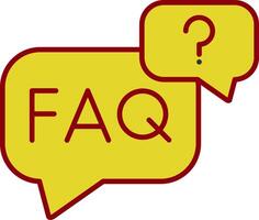 Faq Line Two Color Icon vector