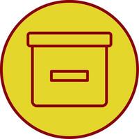 Box Line Circle Icon vector