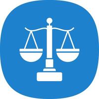 Law Glyph Curve Icon vector