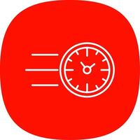 Fast Time Line Curve Icon vector