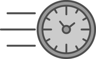 Fast Time Fillay Icon vector