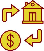 Property Exchange Glyph Curve Icon vector