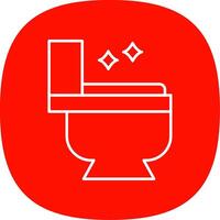 Toilet Line Curve Icon vector