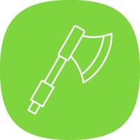 Axe Line Curve Icon vector