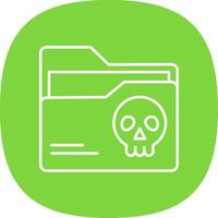 Folder Line Curve Icon vector