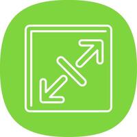 Expand Line Curve Icon vector