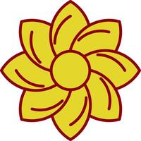Floral Design Line Two Color Icon vector
